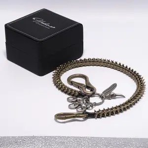 Titanium alloy spine-shaped jeans chain, personalizedcreative jeans chain, Gothic style jeans chain punk stylecreative jeans chain,fashionable items for gathering placesand shopping