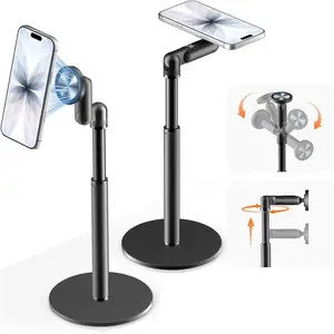 360° Rotating Magnetic Phone Holder, 2-in-1 Adjustable Tablet Stand and Phone Stand, Desktop Phone Stand, Overhead Shooting Stand