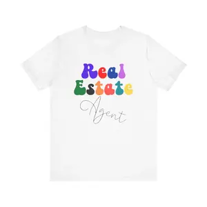 Real Estate Agent colors | Cute T-Shirt | Job gift | Business T-Shirt | Unisex Jersey Short Sleeve Tee