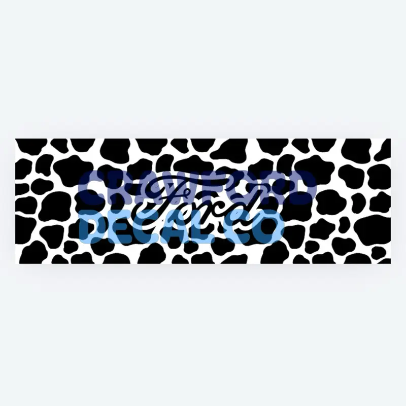 Sunroof Decal (Ford & Cow Pattern) for Trucks, Cars, and More! MEASURE BEFORE ORDERING (NO RETURNS)