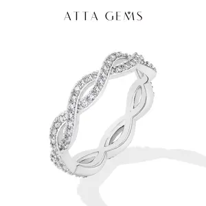 ATTAGEMS Classic Lab-Created Moissanite Ring for Women Men Unisex S925 Sterling Silver Wedding Band Daily Jewelry Set R313, Engagement Wedding Rings, Rings summerwins,summerwins
