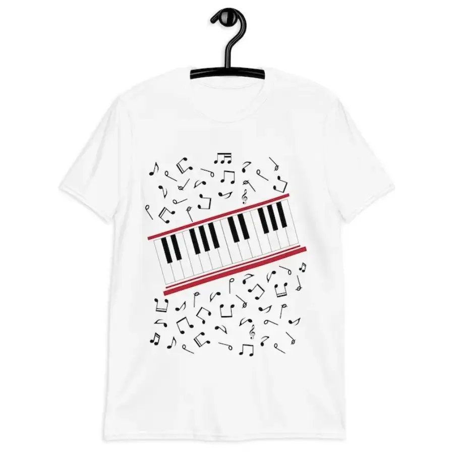 Michael Jackson Beat It T-Shirt,Unisex shirt, Beat It Keyboard T Shirt Piano & Music Notes graphic tees Daily Wear Loose Fit Pure Cotton Top