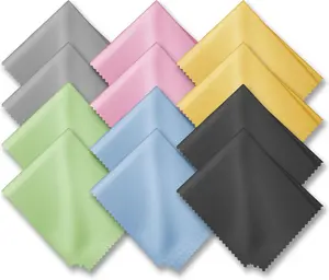 12 Pack Glasses Cleaning Cloths – Premium Eyeglass Cleaner Cloth for Lenses, Phones, Screens, Electronics & Delicate Surfaces