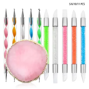 ✨ Nail Artist DIY Manicure Brush Set | Includes Double-ended Carving Brush, Dotting Pen & Resin Palette | For Nail Salons and Home DIY Nails | Suitable for Beginners and Professional Nail Artists | Nail Art Accessories | Nail Art Tool