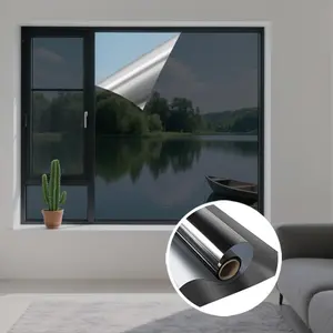 A roll of window privacy film window color, family during the day mirror glass window cover, heat UV blocking, visible appearance, apply to the home, office, restaurant or classroom, reduce glare film Sun Shade Film