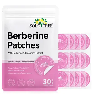SOLOTREE Berberine Patches (30 patches). Apply one patch daily to the arm, waist, abdomen, or around the navel. The 30-patch pack provides a one-month supply and is suitable for use at home, in the office, or while traveling.