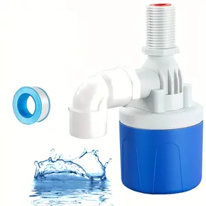 1/2" Fully Automatic Water Level Control Float Valve, Auto Shut-Off Mini Float Valve for Water Tanks, Towers, Livestock Troughs and Pools, No Electricity Required, Durable ABS Construction, Easy Installation, Water Saving Solution