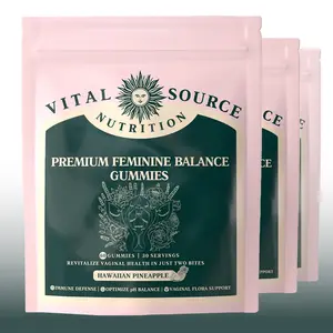 Feminine Balance Gummies by ViXi | Hormone Support Supplement for Women | PMS Relief, Mood & Energy Support | with Ashwagandha & Vitex | Vegan, Non-GMO | 60 Count Healthcare Natural