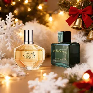 2PACK/200ml Women's Christmas Perfume Set with Floral Oriental Scents of Tea Rose and Orange Blossom, Festive Holiday Fragrance for Women, Scent Duo Gift Collection