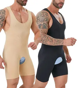 New Men Full Body Shaper Underwear Compression Bodysuit Breathable Tummy Control Shapewear Abdomen Waist Trainer Corset Menswear Slim Fit Socks Bestie