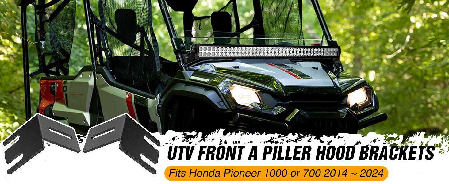 Nilight Light Bar UTV Front Side A Pillar Hood Mounting Brackets for 50-54 inch Lights Pods Compatible with Pioneer 700 1000 2014 2015 2016 2017 2018 2019 2020 2021 2022 2023 2024
