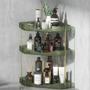 Lifewit Bathroom Counter Organizer Makeup Corner Stand with Perfume Tray, Cosmetic Skincare Shelf, and Storage for Bedroom, Dresser, and Kitchen Home Goods Large Capacity