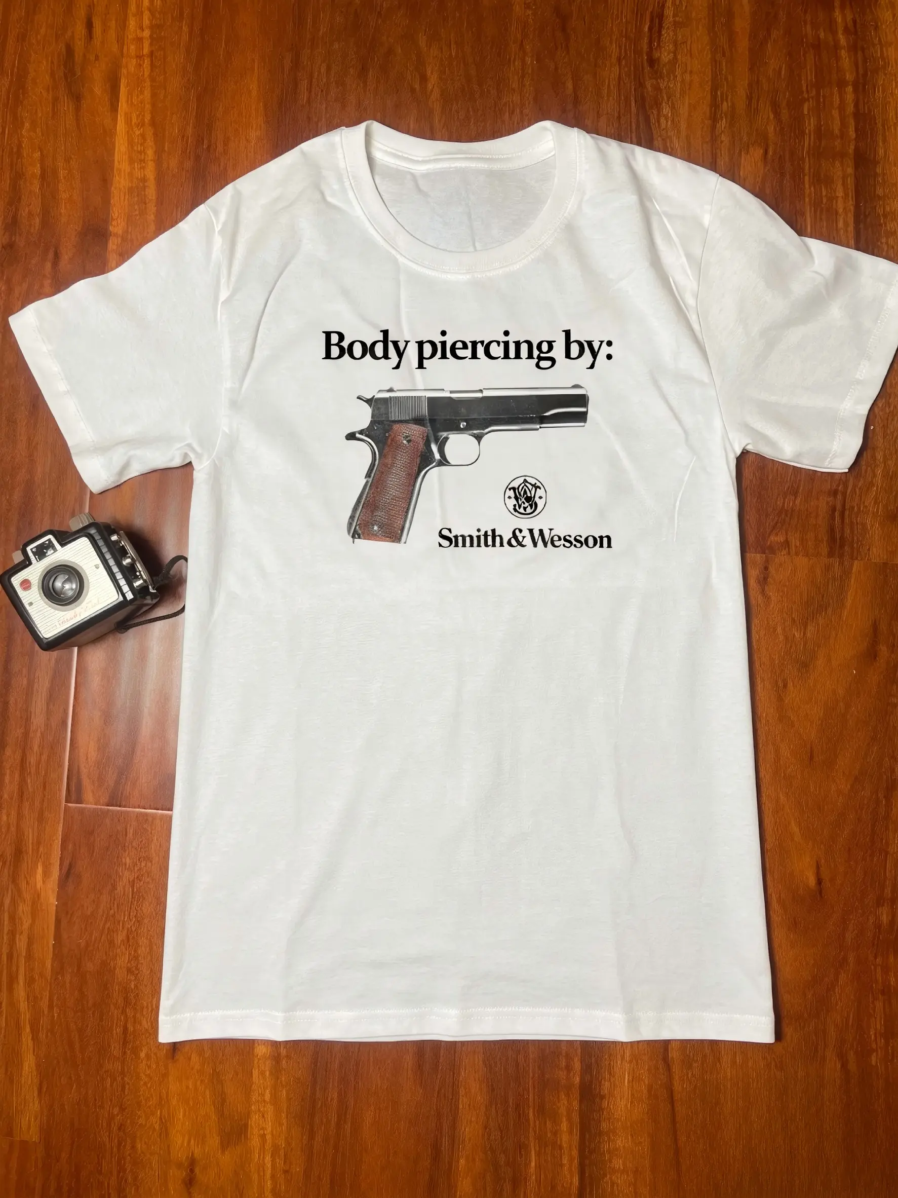Women's Casual Cotton Body Piercing T- by Smith and Wesson women shirts,Street