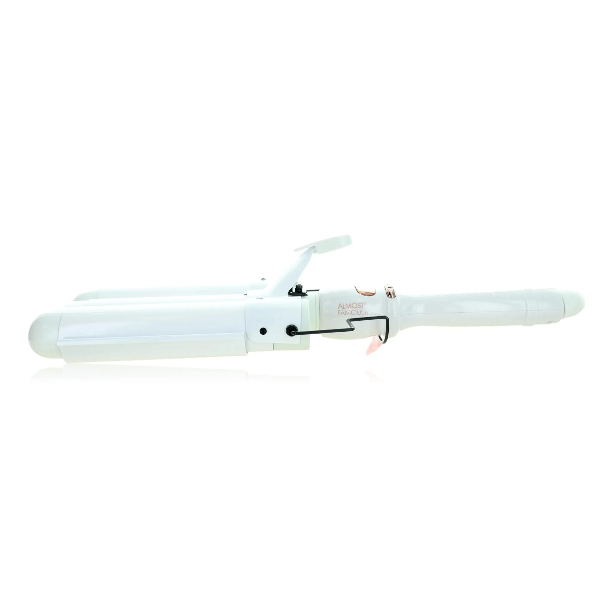 Almost Famous Triple Barrel Clip Curling System - Pearlescent White, Hair Styling Tool for Instant Waves