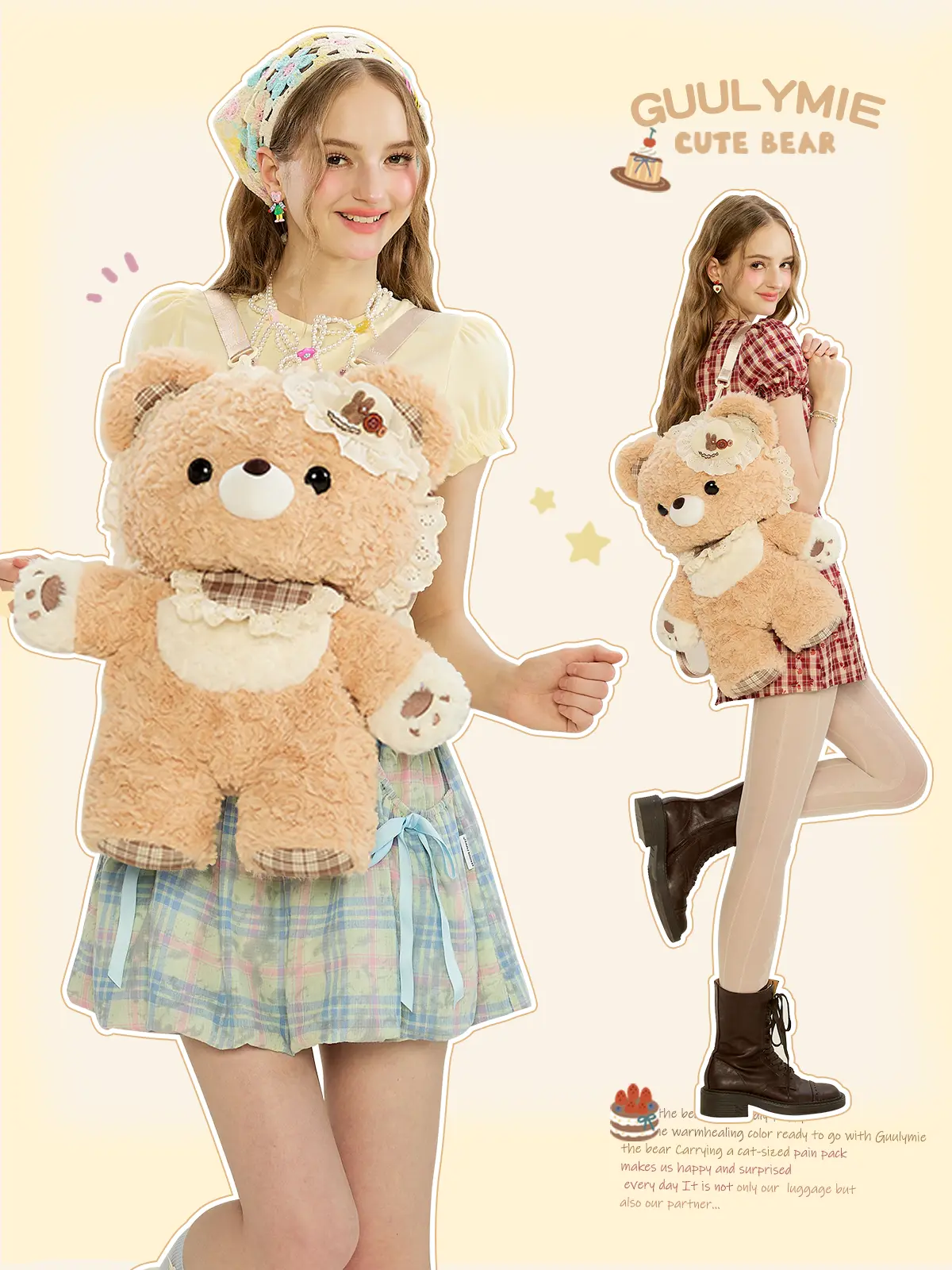 GUULYMIE Cute Bear Women's Crossbody Bag - 1 Purse for Lolita Outfits, Valentine's Day Gift from Original Designer Store, One Purse