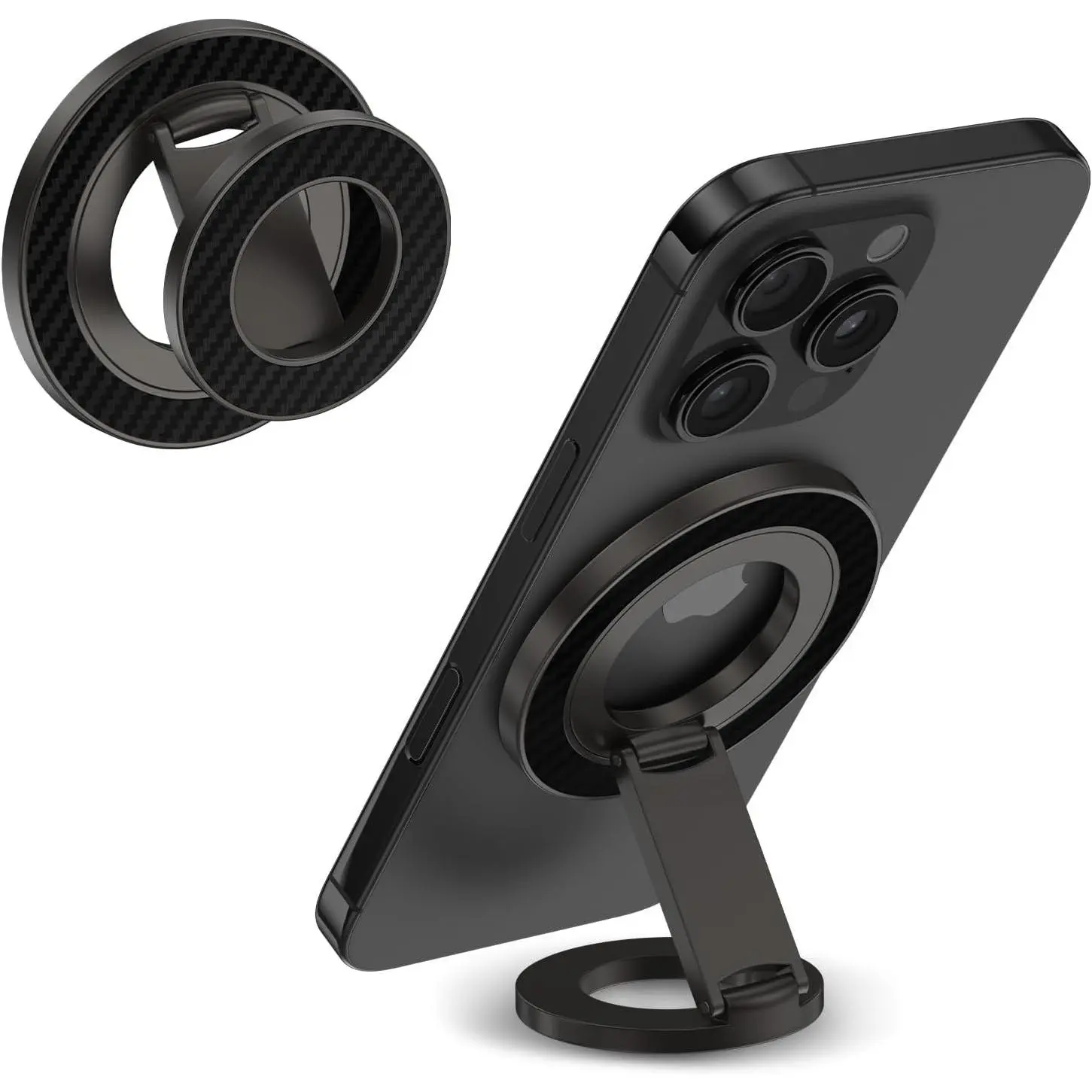 Phone Ring Grip Holder for MagSafe  Phone Grip Stand Finger Ring Two-Sided  Kickstand for  17 16 Pro Max 16e 15 14 13 12  Galaxy S26 S25 Edge S24 Ultra S23 S22 S21