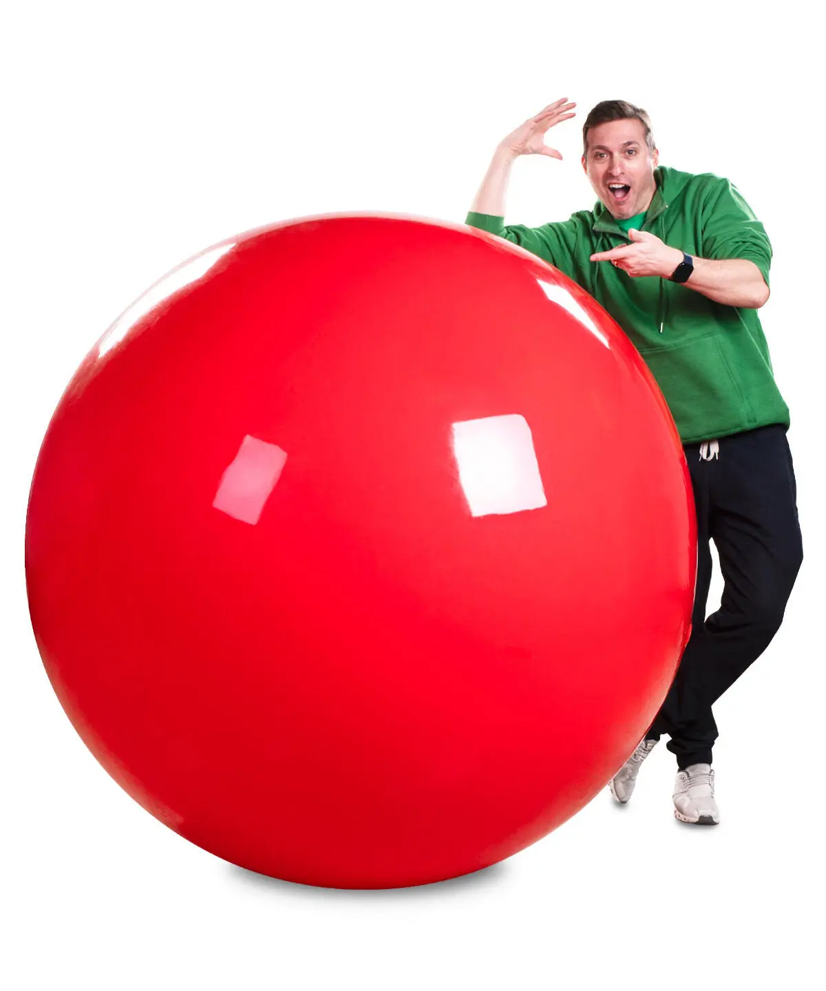MegaBall - 180cm Guinness World Record Largest Recreational Ball Industrial-Strength Vinyl for Dodgeball & Field Games 20 lbs