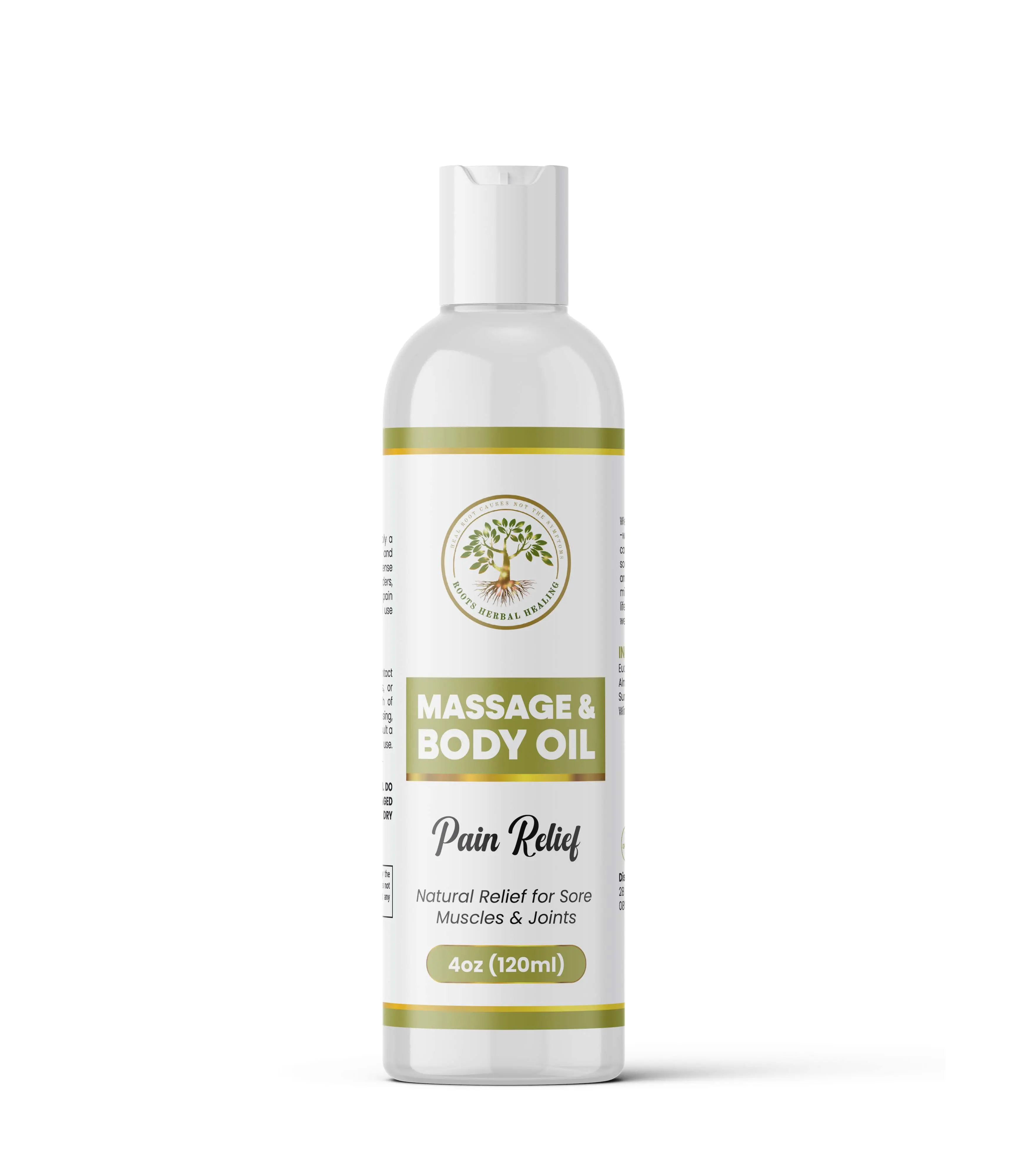 Pain Relief Massage & Body Oil - Soothing Blend of Eucalyptus, Peppermint, Sweet Almond Oils for Muscle Relief & Relaxation