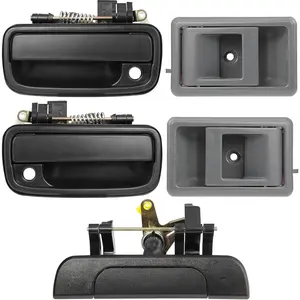 Exterior Door Handle & Interior Door Handle Set Compatible with 1995-2000 Toyota Tacoma,Replaces #   69220-35020, 69210-35020,6909035010