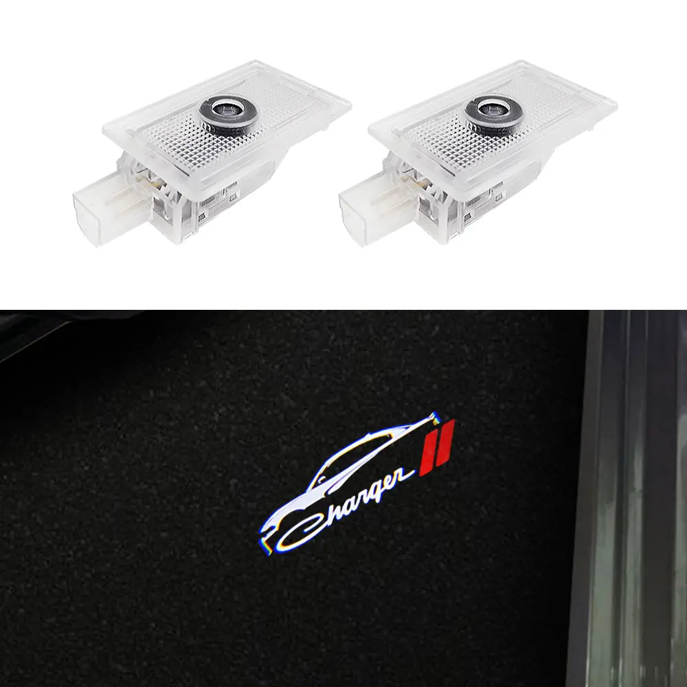 "HD LED Car Door Welcome Light for Dodge Charger Challenger Super Easy to Install HD Projector Lamp 2Pcs   "