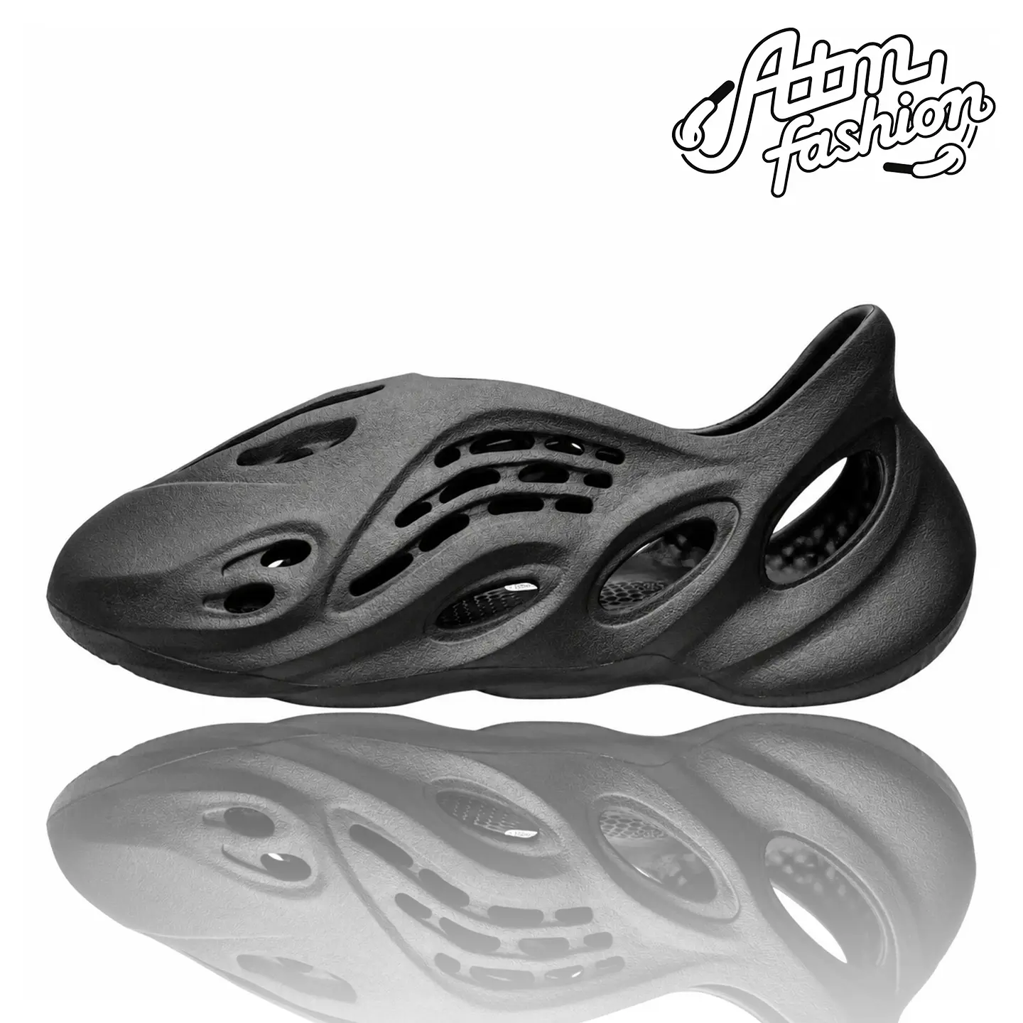 adidas Yeezy Foam RNR Onyx (Kids) Authentic children's shoes, athletic shoes, comfortable walking shoes, fashionable and trendy gifts