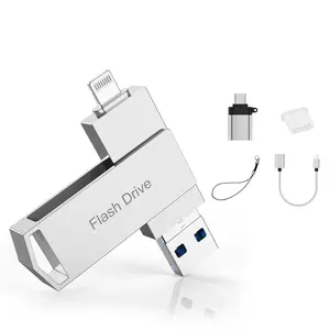 AOBO MFi Certified 512GB Photo Stick for iPhone - 4 in 1 High Speed USB Flash Drive Memory Stick with iPhone/USB-C/Type-C Ports Photo & Video Backup Thumb Drive Compatible with iPhone 17/16/15/14/13 Series iPad Android Phones PC & Laptop usb stick lips