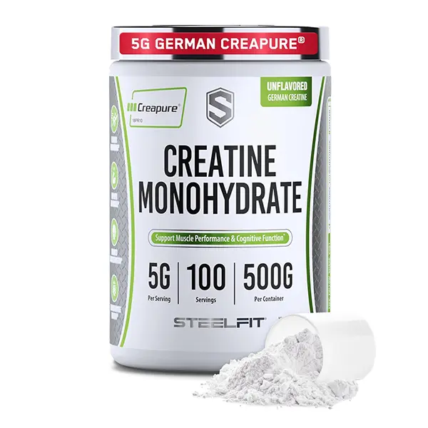 Creapure Creatine Monohydrate Powder, Unflavored German Creatine for Muscle Growth, Strength, Recovery & Brain Health, 100 Servings, for Men & Women