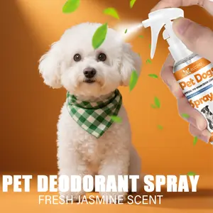 ROZINO Pet Dogs Special Deodorizing Spray for Pet Dogs Fresh Jasmine Scent No Rinse Odor Control Pet Deodorant Spray