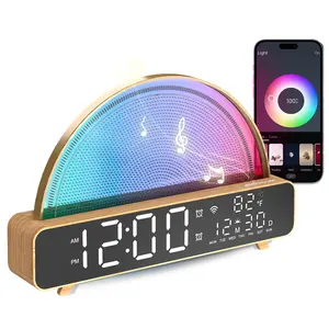 Sunrise Alarm Clock APP/AI Voice Control Work for Bedroom, Sound Machine for Sleep with Touch Night Light