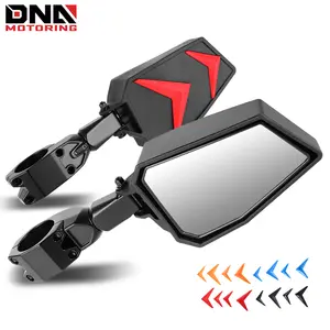 DNA MOTORING Irregular Shape UTV w/ 1.75" / 2" Clamp+Decorative Trims Rear View Side Mirrors