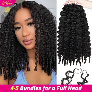 Burmese Curly Human Hair Crochet Extensions Pre-Separated 60g/Pack Miracle Knots Boho Braids, 4-5 Packs for Full Head #HairTutorial #HairStyles #SpringStatements