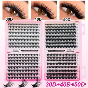 DIY Lash Extensions, Professional and Beginner-Friendly, Easy Home Use, Dense D Curl False Eyelashes, Non-Toxic, 0.07mm Thickness