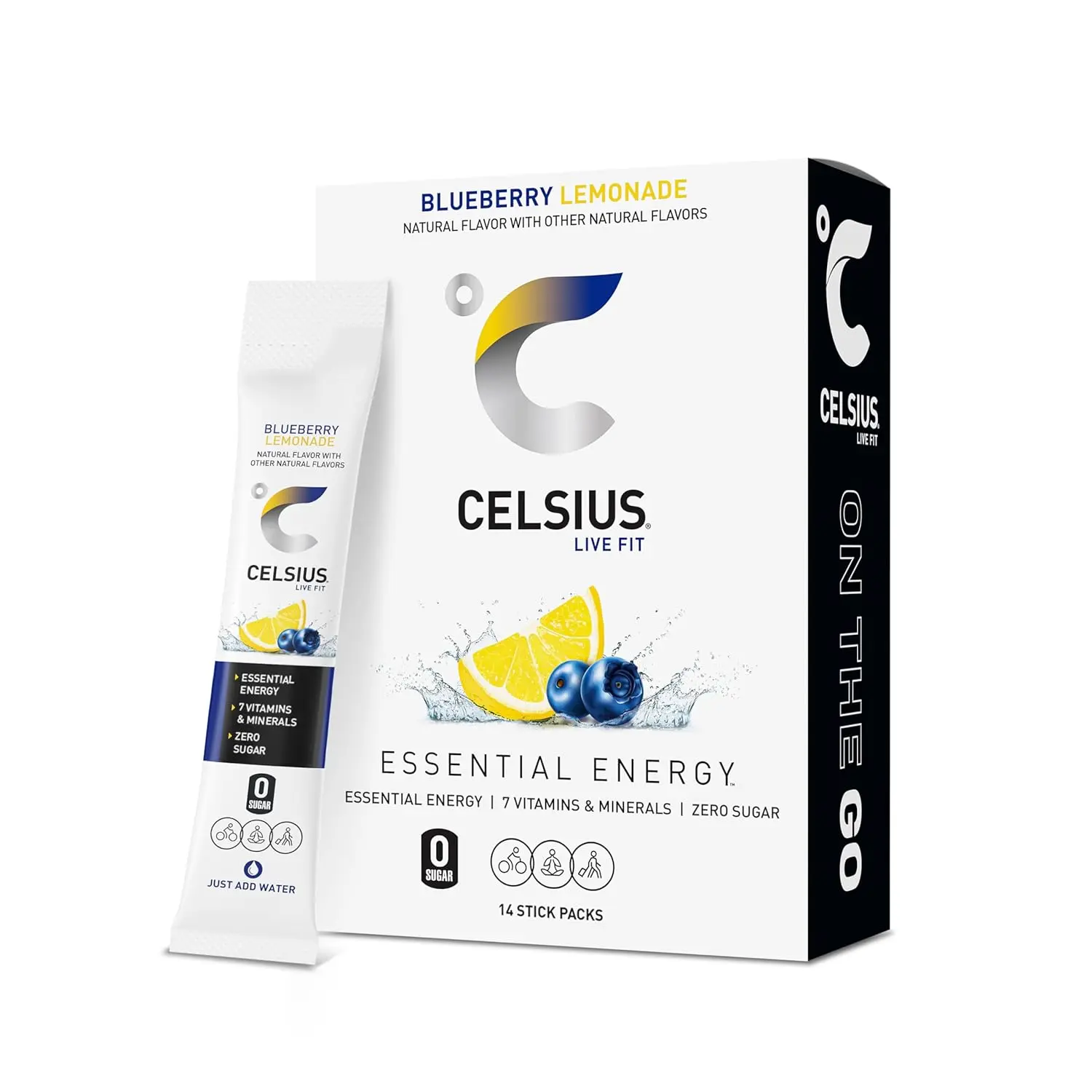 CELSIUS On The Go Blueberry Lemonade, Sugar Free Energy Drink Mix (14 Sticks per Pack) CELSIUS On The Go Blueberry Lemonade, Sugar Free Energy Drink Mix (14 Sticks per Pack)