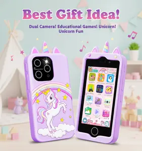 Eye-Care Kids Smartphone for Ages 3-9, 4.0" IPS HD Touchscreen Toddler Tablet with 51 Brain Games & Dual AI Camera, No-Internet Safe Music Player, Best Educational Learning Gift