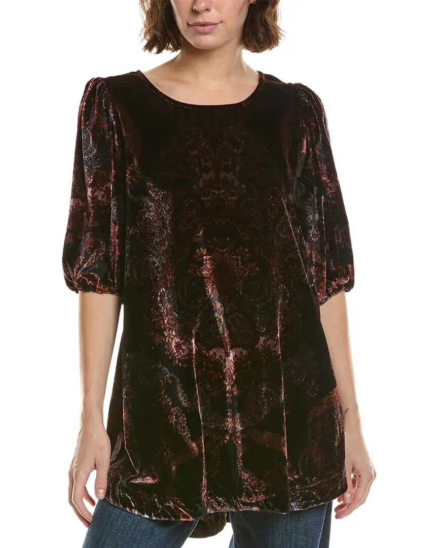 Free People Maye Printed Velvet Tunic