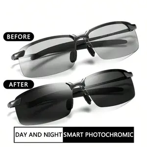 Photochromic Glasses - Outdoor Driving,Eyewear for Day & Night, High- Anti-Radiation Mixed Color PC Shades