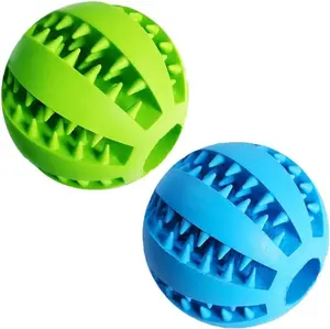 Smiley's Dog Puzzle Chew Toy 3 Pack Interactive Treat Dispensing Ball for Small & Medium Dogs Cats Durable Rubber IQ Training Mental Stimulation Boredom Relief