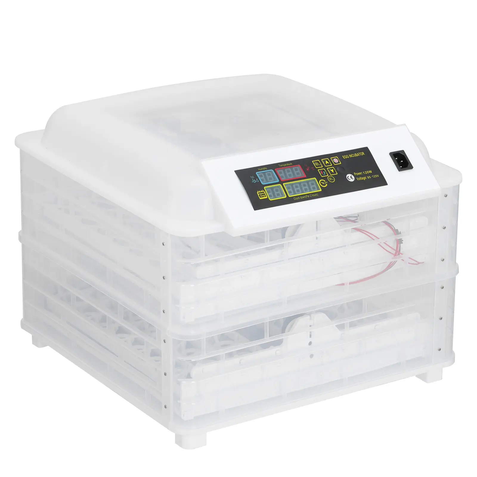 112 Egg Incubator with Automatic Egg Turning, Digital Temperature Control Poultry Hatcher for Chicken, Duck, Quail and Bird Eggs