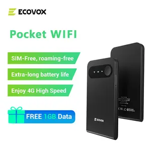 ECOVOX 2026 Pocket WIFI Global Data Universal Tri Band Mobile Computer SIM-Free Roaming-Free 4G High Speed Portable Device for Home RV Travel Outdoor Use with 1GB Free Data - Wireless