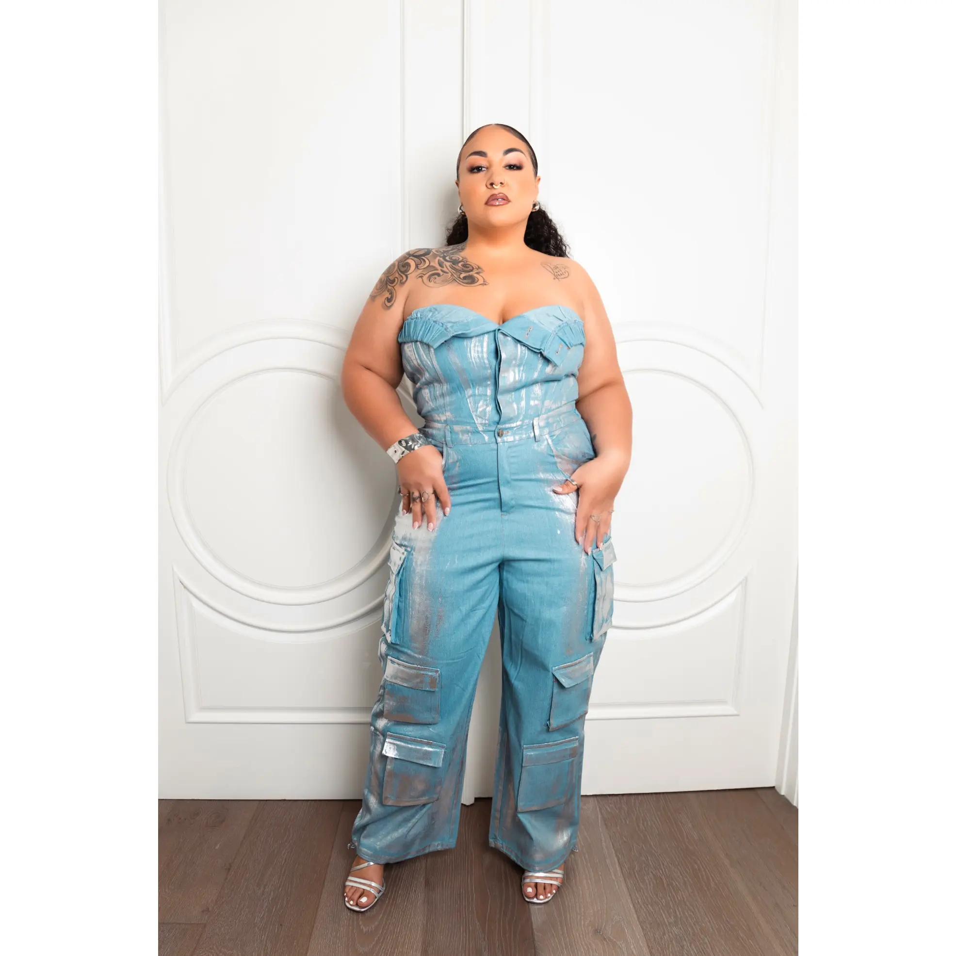 Brat Denim Plus Size Jumpsuit