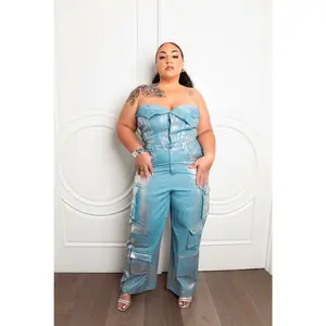 Brat Denim Plus Size Jumpsuit