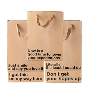 Funny Gift Bags -Set of 5- Snarky, Perfect for Gifts, Secret Santa, and Christmas