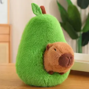 Avocado Capybara,Capybara Stuffed Animal, Capybara Plush, Capybara Toys with Turtle Backpack Plushies Hugging Gifts for Kids Brown Snuggle Bear, Soft Stuffed Animal, Toys For Toddlers