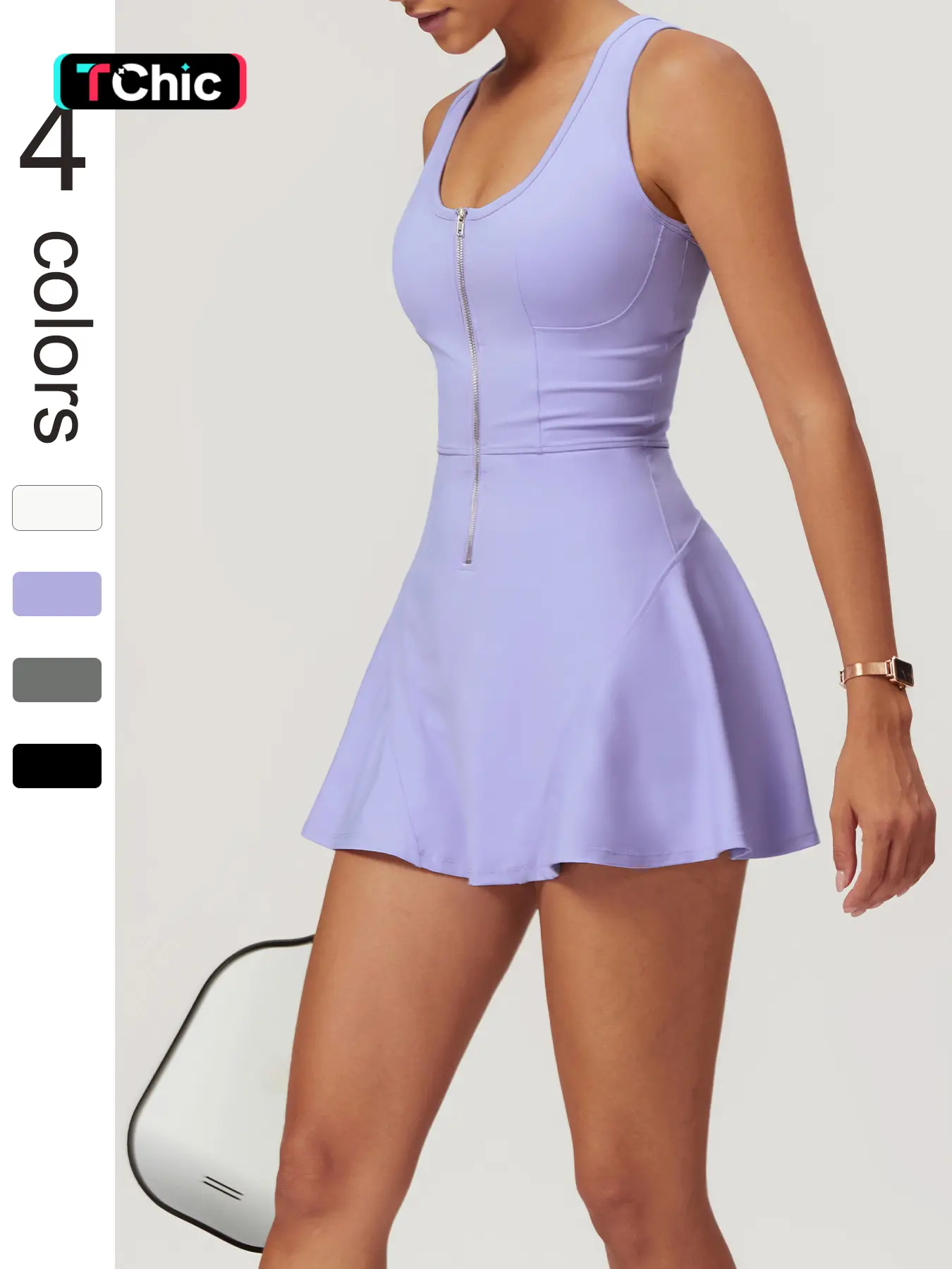 Women's Patchwork High Elastic Soft Chest Zipper Shockproof Push-up with Leggings One-piece Yoga Suit Outdoor Running Cycling Climbing Walking Fashion