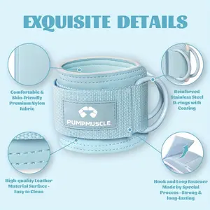 Ankle Straps Cable Machine Attachment for Gym - Cable Kickback Ankle Straps - Padded Ankle Cuffs for Glute Kickbacks and Leg Workouts