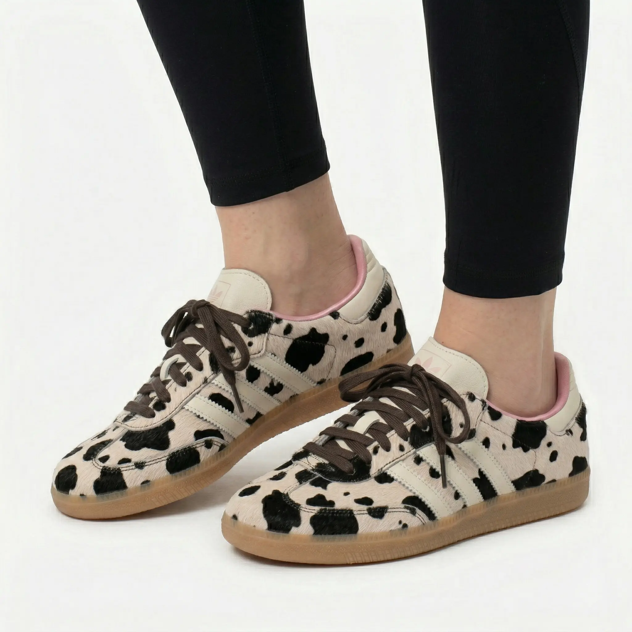Adidas Samba OG Cow Print Women's Sneakers | Animal Print Y2K Casual Trainers | Streetwear Lifestyle Shoes JR1256
