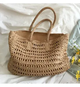 Elena Handbags Large Fashion Straw Woven Tote Bag