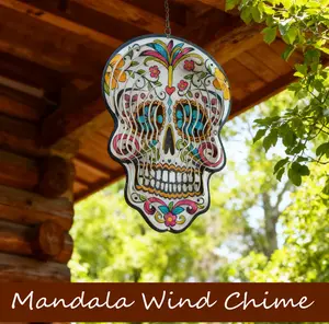 Mandala Wind Chime for Stress Relief Outdoor & Indoor Zen Decor for Garden Patio Home Melts Away Anxiety with Soothing Sounds Creates Your Peaceful Garden Oasis