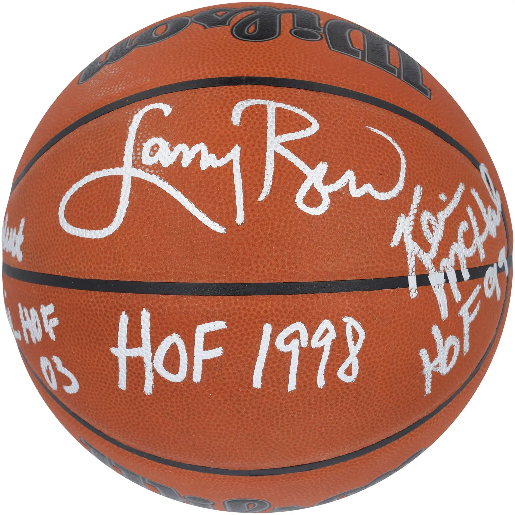 Larry Bird, Robert Parish, and Kevin McHale Boston Celtics Multi-Signed Wilson Official Game Basketball with Multiple Inscriptions - Fanatics Authentic Certified