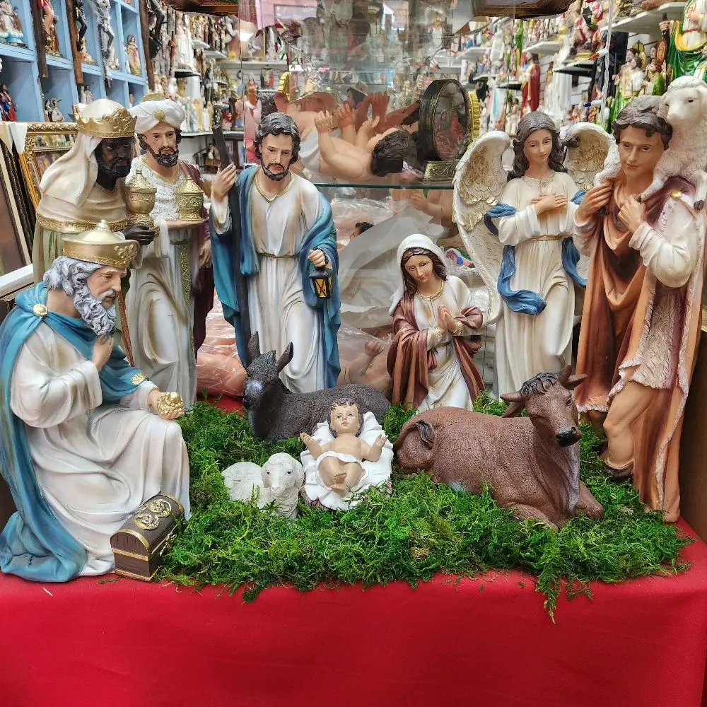 Nativity Scene set 18" inches tall / 12 pc Set (Green Grass Not Included) Brand-new Nacimiento completo Jesus Religious Decor Ornaments